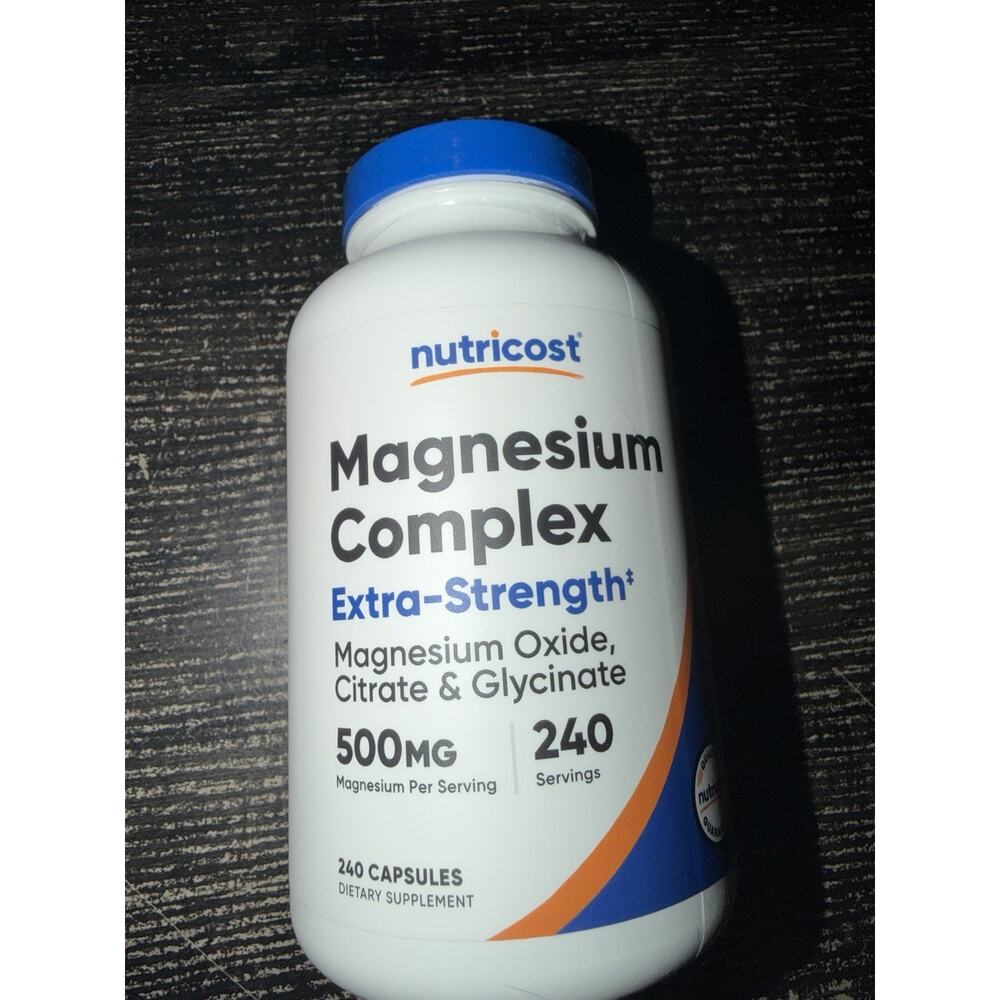 Nutricost Magnesium Complex 500mg, 240 Capsules - Magnesium Oxide, Citrate, and